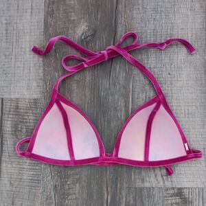 PINK Victoria Secret Velvet Bikini Top